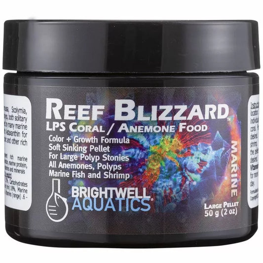 Brightwell Aquatics ReefBlizzard-LP - Xtreme Color Soft Sinking Pellet - For LPS & Anemones