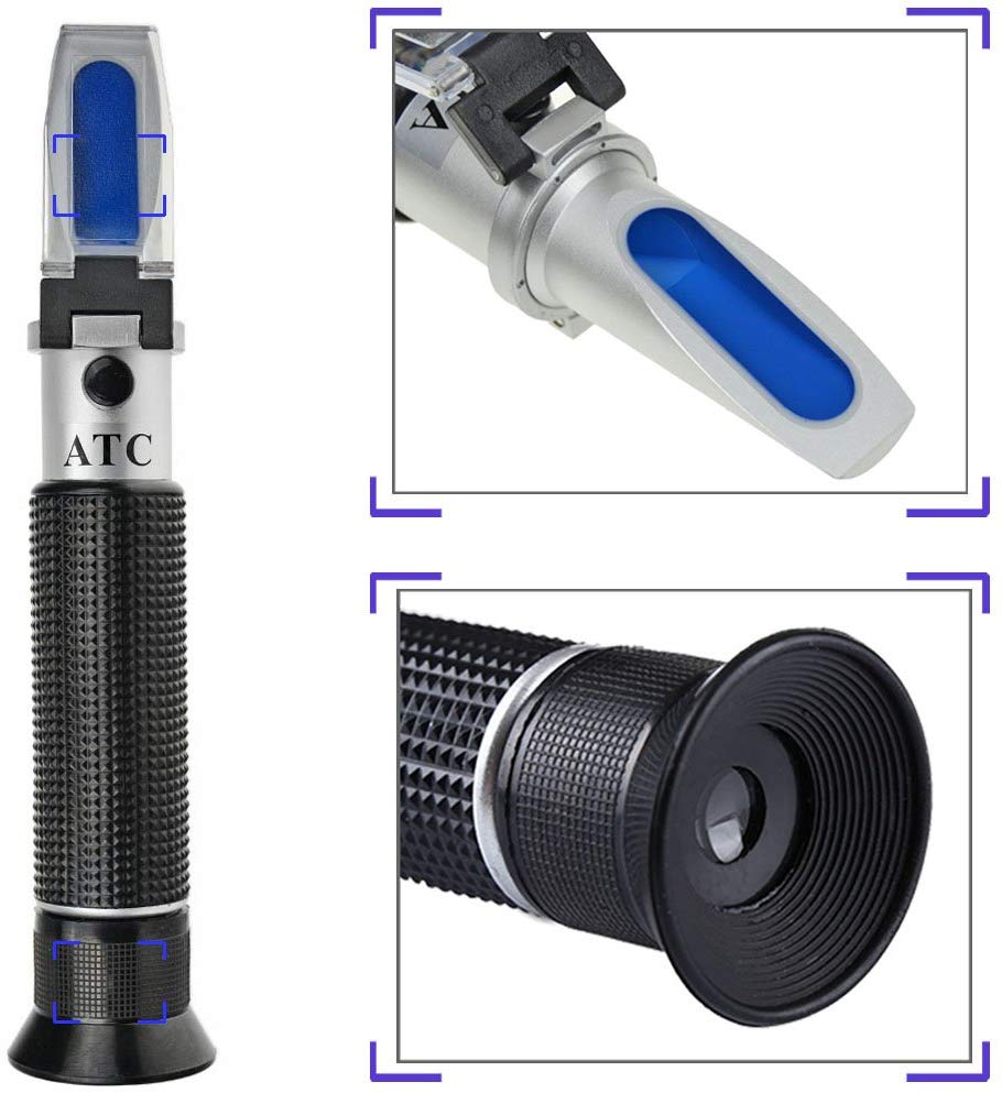 ATC Salinity Refractometer for Seawater and Marine 0-100 PPT with Automatic Temperature Compensation